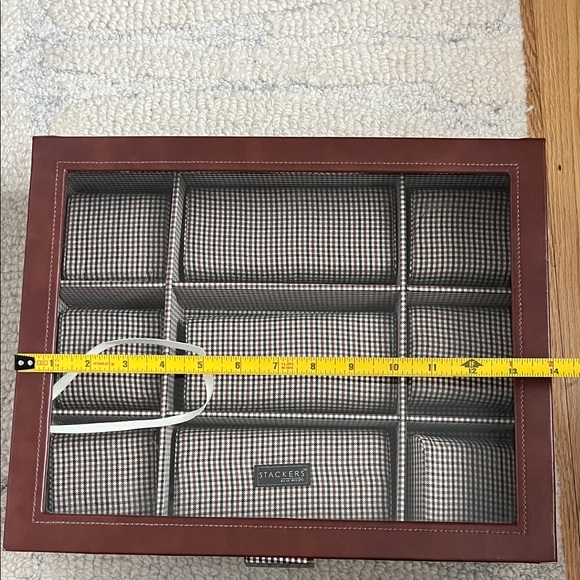 Stackers Brown Jewelry Organizer with Checkered Interior - Picture 12 of 16